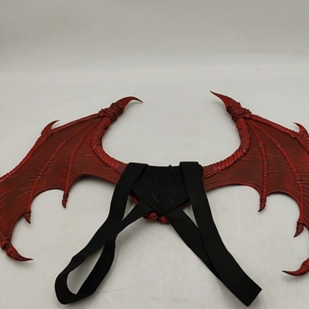 Dragon Wings Kids Red Halloween Costume Cosplay Demon Devil One Size